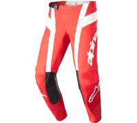 Alpinestars Techstar Arch Pantalones de motocross, Rojo/Blanco, Talla 34