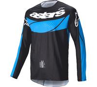 Alpinestars Techstar Dreem Maillot de motocross, negro-azul, tamaño 2XL para Hombres