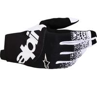 Alpinestars Techstar Guantes de motocross, Blanco/Negro, Talla S