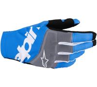 Alpinestars Techstar Guantes de motocross, negro/azul, Talla 2XL