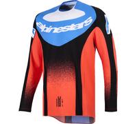 Alpinestars Techstar KNIF Maillot de motocross, negro-naranja, tamaño XL para Hombres