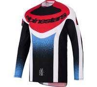 Alpinestars Techstar KNIF Motocross Jersey, negro/blanco/rojo, M