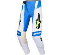 Alpinestars Techstar Knif Pantalones de motocross, Azul/Amarillo, Talla 38