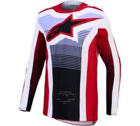 Alpinestars Techstar Maven Maillot de motocross, Rojo/Blanco/Negro, Talla L