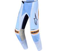 Alpinestars Techstar Maven Pantalones de motocross, Azul/Naranja/Negro, Talla 28