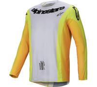 Alpinestars Techstar Melt Maillot de motocross, negro-amarillo, tamaño 2XL para Hombres