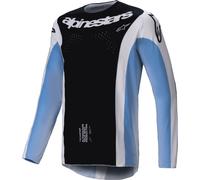 Alpinestars Techstar Melt Maillot de motocross, negro-azul, tamaño 2XL para Hombres