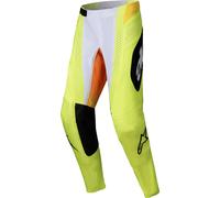 Alpinestars Techstar Melt Pantalones de motocross, negro-amarillo, tamaño 36 para Hombres