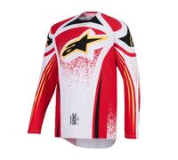 Alpinestars Techstar Nomur Camiseta Motocross 2026 Gris Claro Rojo Negro MX