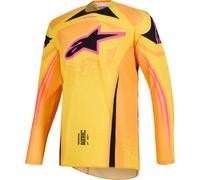 Alpinestars Techstar Nomur Maillot de motocross, naranja/amarillo, Talla XL