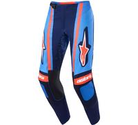 Alpinestars Techstar Nomur Pantalones de motocross, Azul/Naranja, Talla 34