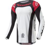 Alpinestars Techstar Ocuri Maillot de motocross, blanco/negro/rojo, Talla S