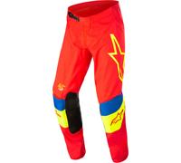 Alpinestars Techstar Quadro Pantalones de motocross, rojo/amarillo, Talla 28