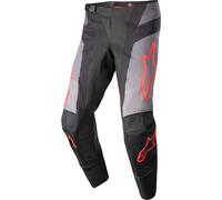 Alpinestars Techstar Sein Pantalones de motocross, negro-gris-rojo, tamaño 30 para Hombres