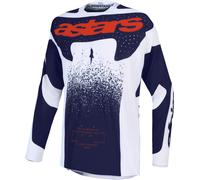 Alpinestars Techstar Swan Maillot de motocross, gris oscuro/púrpura, Talla XL