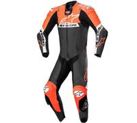 Alpinestars Missile V2 Ward, traje de cuero 1pcs. 60 male Negro/Rojo Neón/Blanco