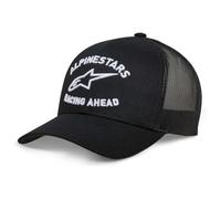 Alpinestars Heritage Trucker Hat Gorra de béisbol, Negro/Negro/Blanco, Talla única para Hombre