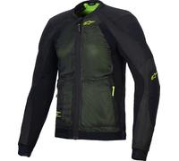 Alpinestars Troop-Air Chaqueta protectora, negro/amarillo neón, Talla S
