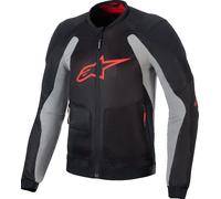 Alpinestars Troop-Air Chaqueta protectora, negro-gris-rojo, tamaño 2XL para Hombres