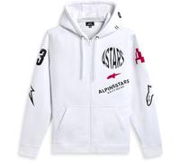 Alpinestars Variegate Sudadera con capucha y cremallera, blanco, tamaño M para Hombres
