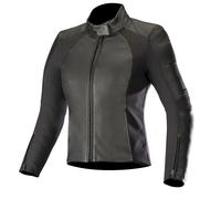 Alpinestars Vika v2 Chaqueta de cuero de motocicleta de la mujer, negro, tamaño 52