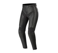 Alpinestars Vika v2 Señoras pantalones de cuero de la motocicleta, negro, tamaño 50 para Mujer