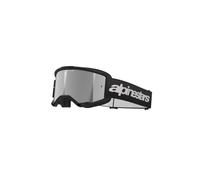Alpinestars Vision 3 MX ATV MTB Off Road Goggle (lente plateada de espejo negro)