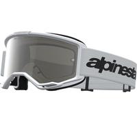Alpinestars Vision 3 Wordmark Mirror Gafas de motocross, Blanco/Negro, Talla única