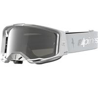 Alpinestars Vision 8 Amber Mirror Gafas de motocross, blanco/plata, Talla única