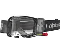 Alpinestars Vision 8 Amber Roll-Off Gafas de motocross, negro/plata, Talla única