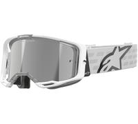 Alpinestars Vision 8 Corp Mirror Stripes Gafas de motocross, blanco para Hombres