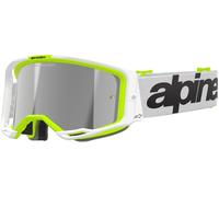 Alpinestars Vision 8 Wordmark Mirror Gafas de motocross, blanco/amarillo, Talla única