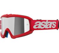 Alpinestars Vision Blaze Mirrored Gafas de motocross para jóvenes, blanco-rojo