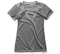 Alpinestars, Women's Ageless Vneck tee, Camisa Manga Corta, Brezo Gris, XL, Mujer