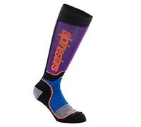 Alpinestars Youth Mx Plus Socks, Black Royal Blue Purple, M/L