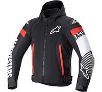 Alpinestars Zaca Air Chaqueta textil de motocicleta, Negro/Blanco/Rojo, Talla XL