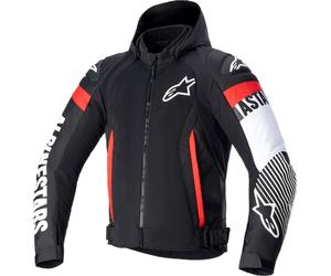 Alpinestars Zaca Air, chaqueta textil impermeable L male Negro/Blanco/Rojo Neón