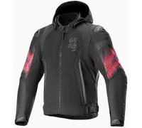 Chaqueta Alpinestars Zaca Air Venom WP Negro y rojo brillo M