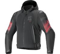 Alpinestars Zaca Air Venom chaqueta textil impermeable para motocicletas, negro/rojo, Talla 4XL