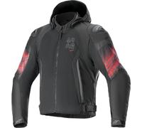 Alpinestars Zaca Air Venom chaqueta textil impermeable para motocicletas, negro-rojo, tamaño 4XL para Hombres