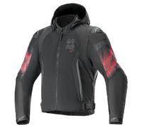 Alpinestars Zaca Air Venom chaqueta textil impermeable para motocicletas, negro-rojo, tamaño M para Hombres