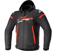 Alpinestars Zaca chaqueta textil impermeable para motocicletas, negro-blanco-rojo, tamaño M para Hombres