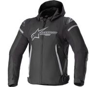 Alpinestars Zaca chaqueta textil impermeable para motocicletas, negro/gris, Talla XXL