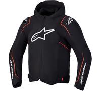 Alpinestars Zaca V2 Chaqueta Textil de Motocicleta Impermeable, negro/rojo, Talla XL