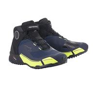 Alpinestars Zapatillas CR-x Drystar Riding Black/Dark Blue/Fluo Yellow 10.5, Calzado Unisex Adulto, Negro, 39 EU