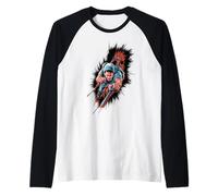 Alpinista, escalador, búlder, escaladas con equipo. Camiseta Manga Raglan