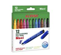 Rotulador alpino maxi caja de 12 colores surtidos