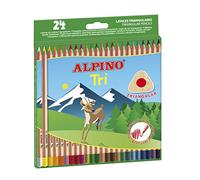 LAPICES DE COLORES ALPINO TRI ESTUCHE DE 24 COLORES SURTIDOS
