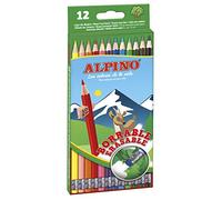 Alpino AL013654 - Estuche 12 lápices borrable, Única