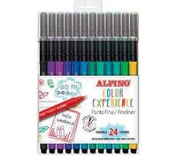 Alpino Rotuladores Fineliner Color Experience – Punta fina, trazos finos – 24 unidades